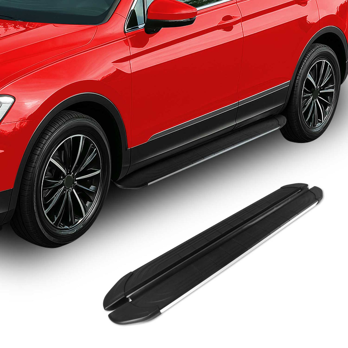 2014-2018 BMW X5 F15-F85 Running Boards Side Steps Silver & Black