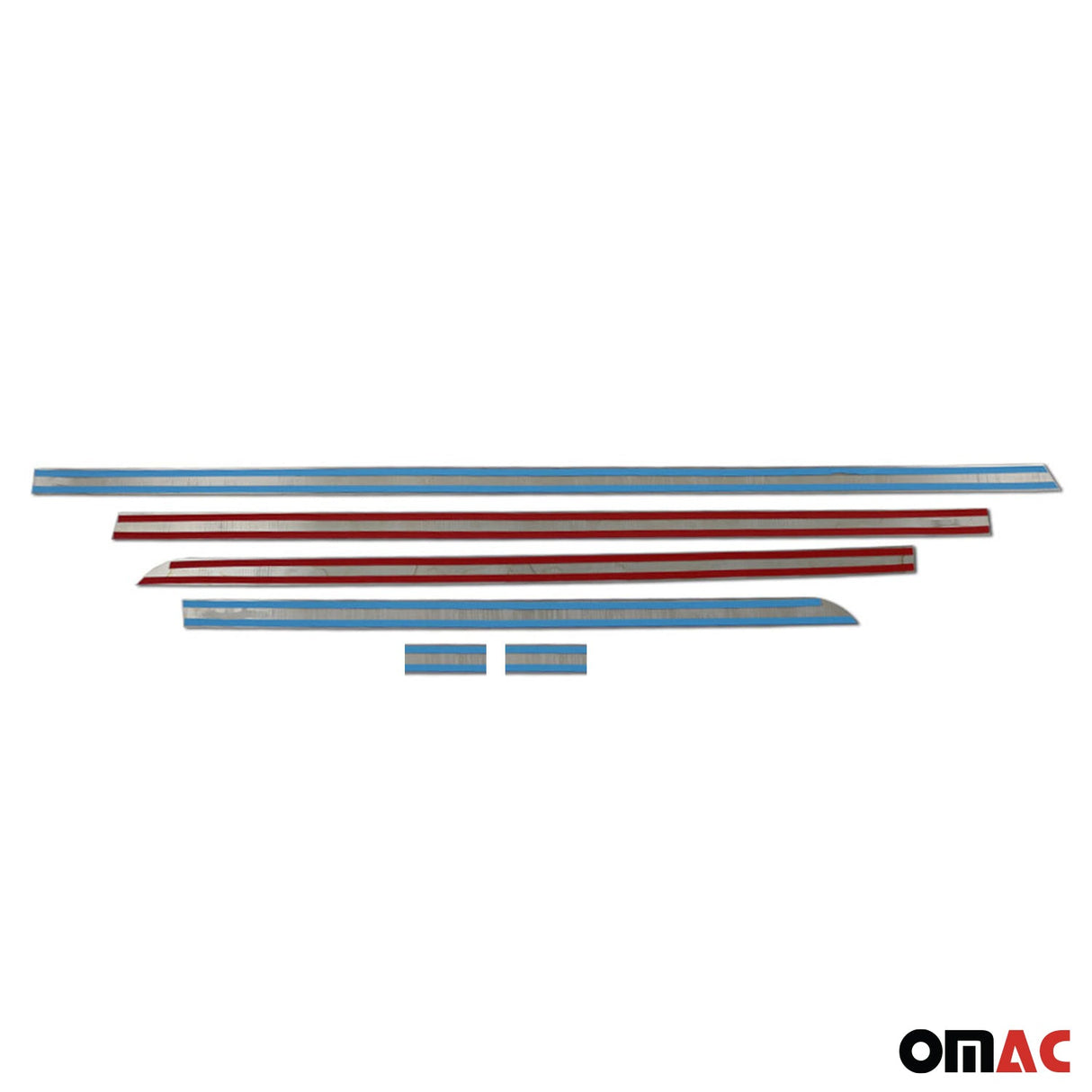 2016-2024 Mercedes Metris L3 Long Side Door Molding Trim Skirt Garnish Stainless Steel 6x