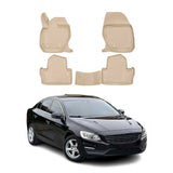 2013-2018 Volvo S60 Floor Mats Liners Full Set All Weather Beige