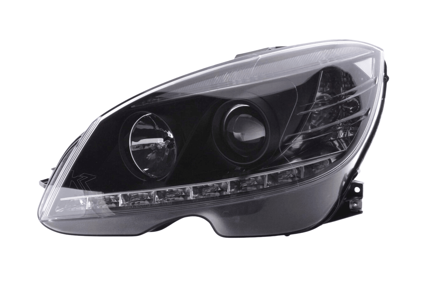 Mercedes Benz C-Class (204) Black LED Headlights with Daytime Running Lights (2007-2010) - K2 Industries