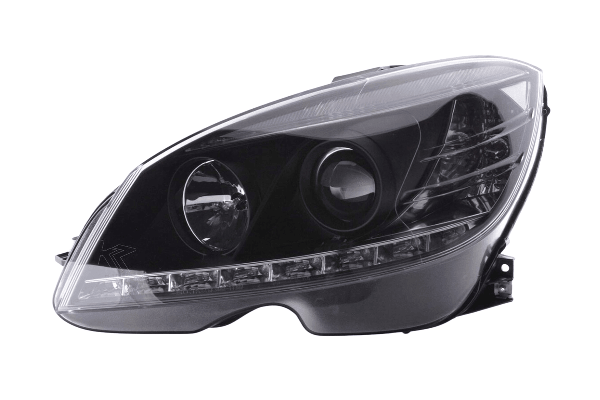 Mercedes Benz C-Class (204) Black LED Headlights with Daytime Running