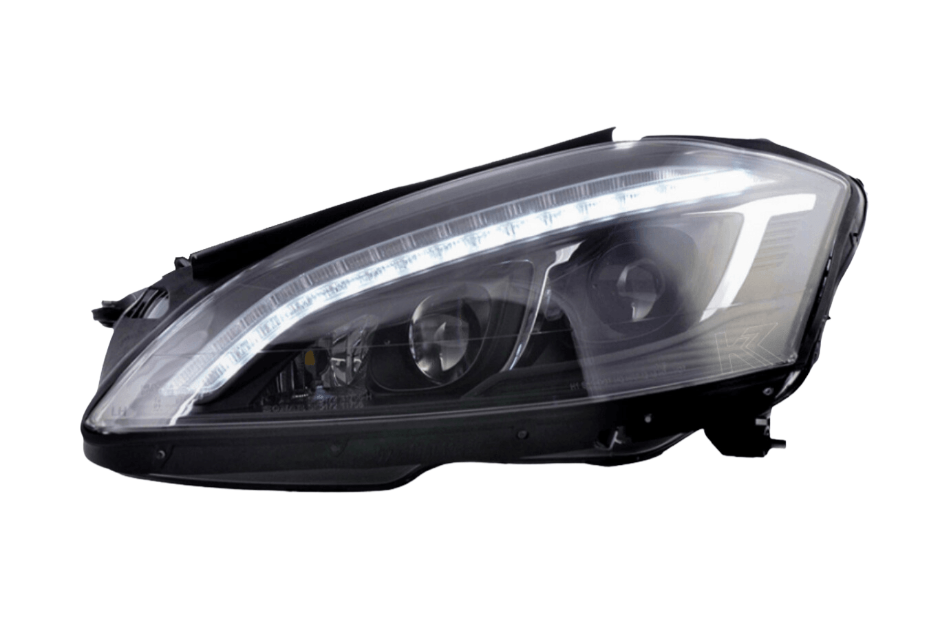 Mercedes Benz S-Class (221) Black LED Headlights with Daytime Running Lights (2005 - 2009) - K2 Industries
