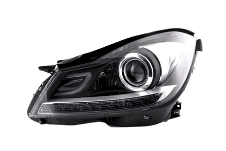 Mercedes W204 C-Class Black LED Headlights with DRL (2011 - 2014) - K2 Industries