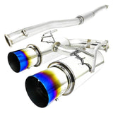 Spec-D Tuning Exhaust Mitsubishi Lancer EVO X (2008-2015) N1 Mufflers w/ Polished / Blue Burnt Tips