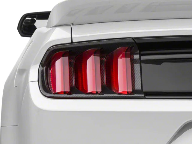 Mmd Tail Light Bezels; Carbon Fiber (15-17 Mustang, Excluding 50th Anniversary)