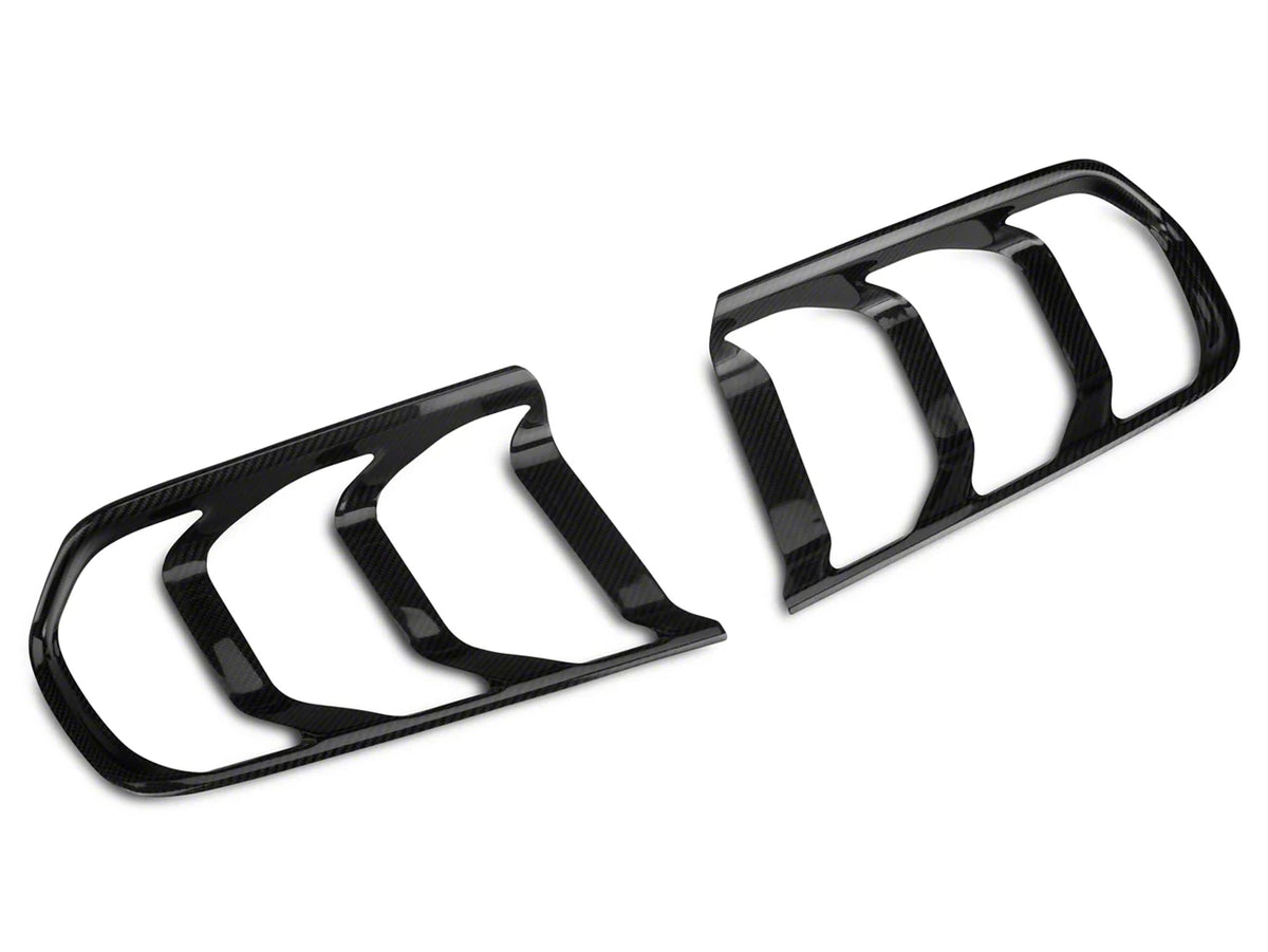 Mmd Tail Light Bezels; Carbon Fiber (15-17 Mustang, Excluding 50th Anniversary)