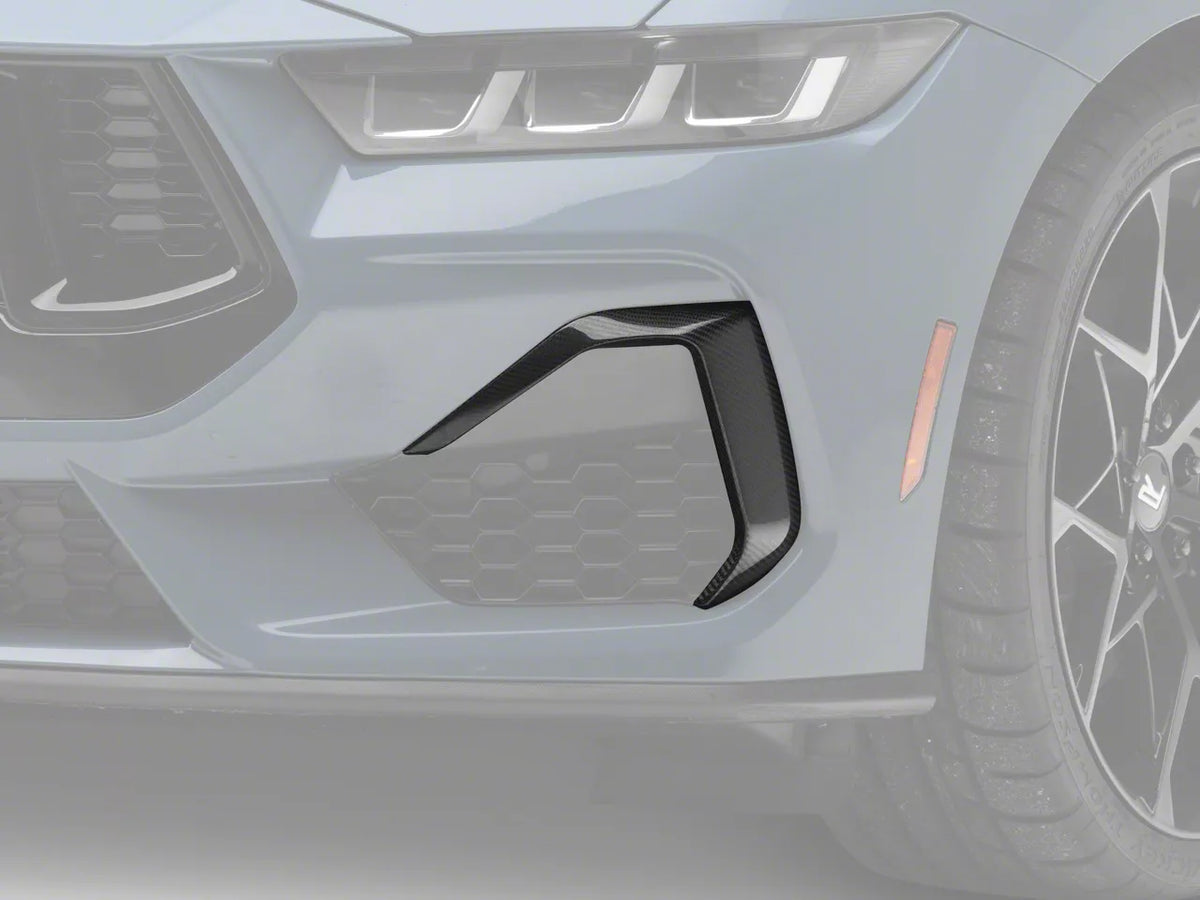 Mmd Bumper Accent Cover; Carbon Fiber (24-26 Mustang Gt, Ecoboost)