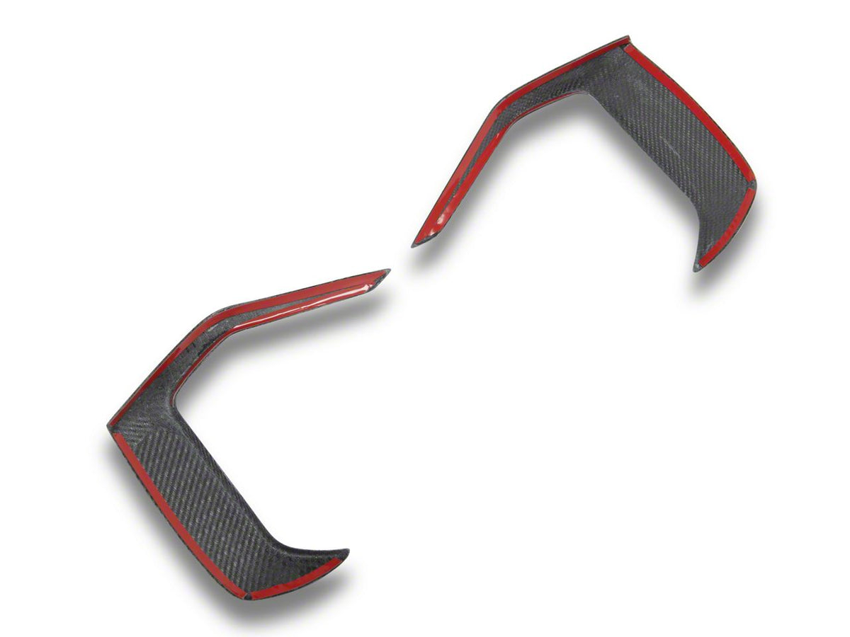 Mmd Bumper Accent Cover; Carbon Fiber (24-26 Mustang Gt, Ecoboost)