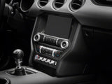 MMD Center Dash Trim; Gloss Carbon Fiber (15-23 Mustang w/ 8-Inch Screen)