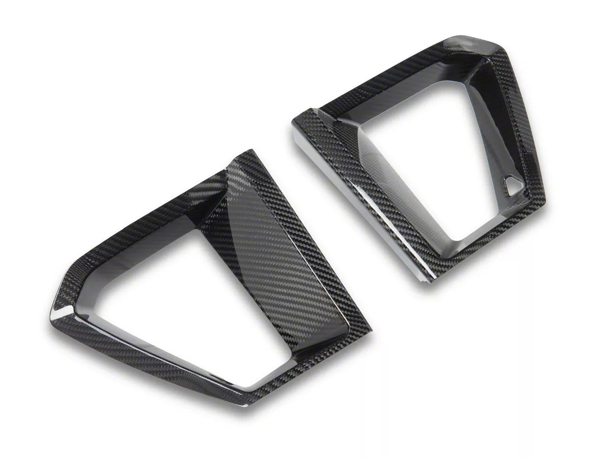 MMD Grille Inserts; Carbon Fiber (24-26 Mustang Dark Horse)