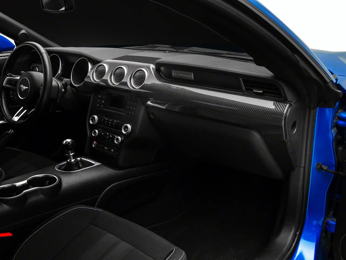 Mmd Interior Trim Kit; Gloss Carbon Fiber (15-23 Mustang W/O Performance Pack)