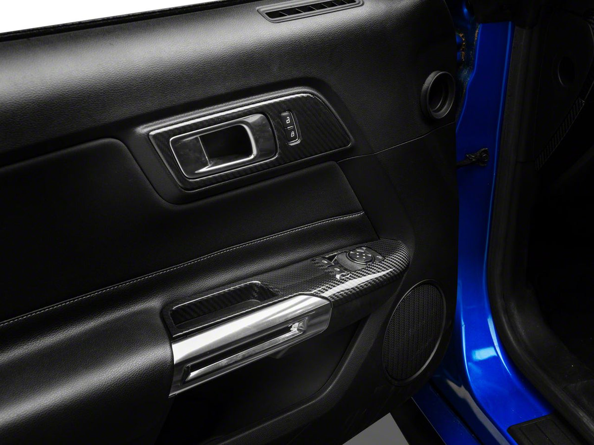 Mmd Interior Trim Kit; Gloss Carbon Fiber (15-23 Mustang W/O Performance Pack)