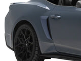 MMD V-Series Side Scoops with Inserts; Satin Black (24-26 Mustang)