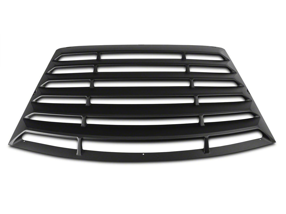 MMD Rear Window Louvers; Textured ABS (94-98 Mustang)