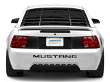 MMD Rear Window Louvers; Textured ABS (99-04 Mustang)
