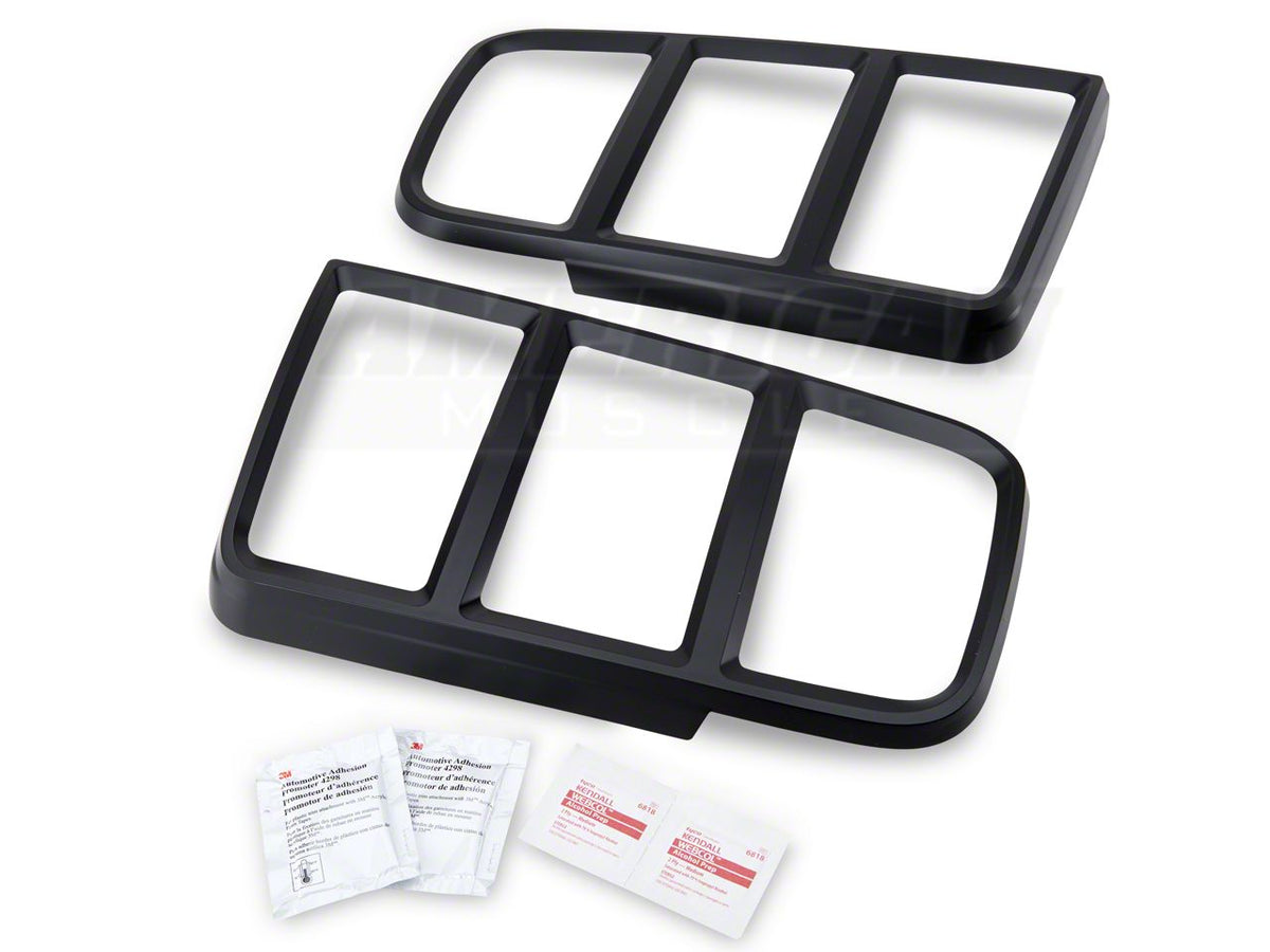 Mmd Tail Light Trim; Matte Black (05-09 Mustang)