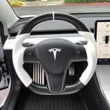 Model 3 / Y Sport Round Carbon Fiber Steering wheel 【Style 41】