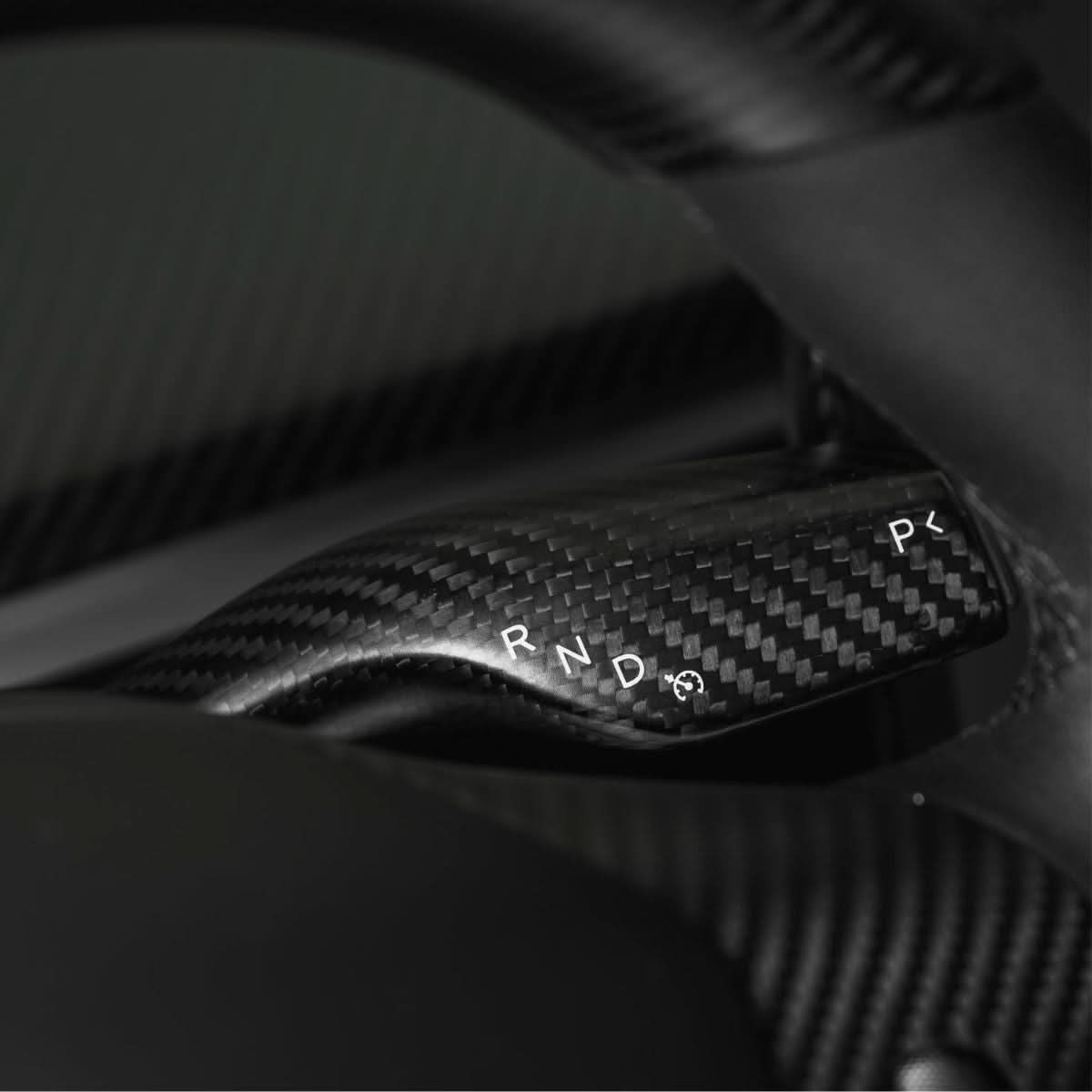 TESERY Model 3 / Y Turn Signal Stalk Cover - Dry Carbon Fiber Interior Mods