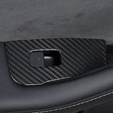 Dry Carbon Fiber Window & Door Switch Covers for Model Y / Model 3（Left Hand Drive）