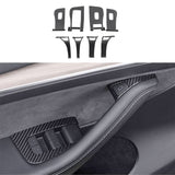 Dry Carbon Fiber Window & Door Switch Covers for Model Y / Model 3（Left Hand Drive）