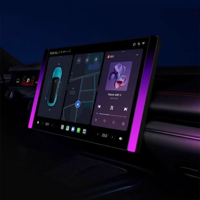 Model 3/Y Music-Synced RGB Ambient Lighting With Wireless Charging Phone Mount
