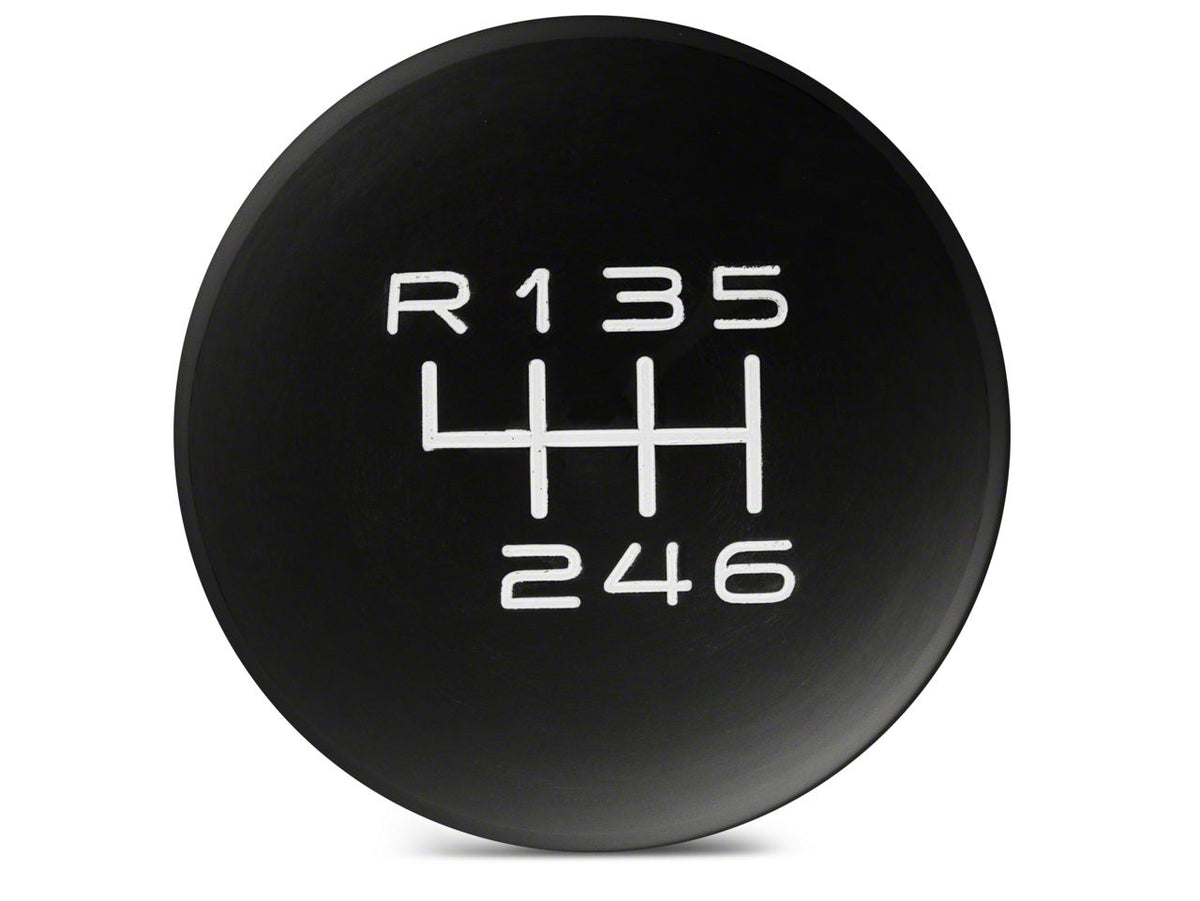 SpeedForm Modern Billet Retro Style 6-Speed Shift Knob; Black (15-23 Mustang GT, EcoBoost, V6)