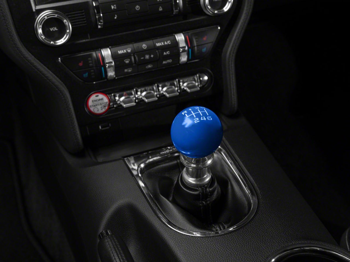 SpeedForm Modern Billet Retro Style 6-Speed Shift Knob; Blue (15-23 Mustang GT, EcoBoost, V6)