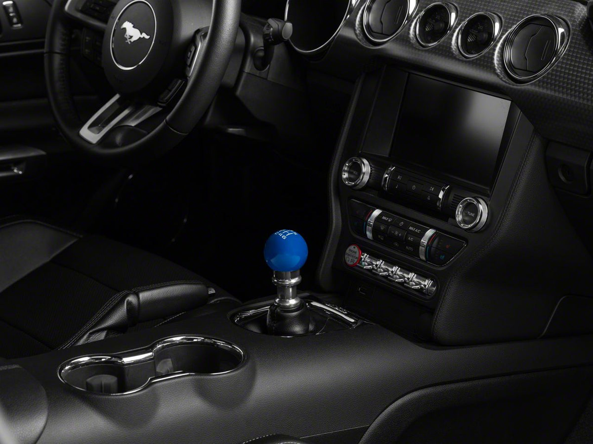 SpeedForm Modern Billet Retro Style 6-Speed Shift Knob; Blue (15-23 Mustang GT, EcoBoost, V6)