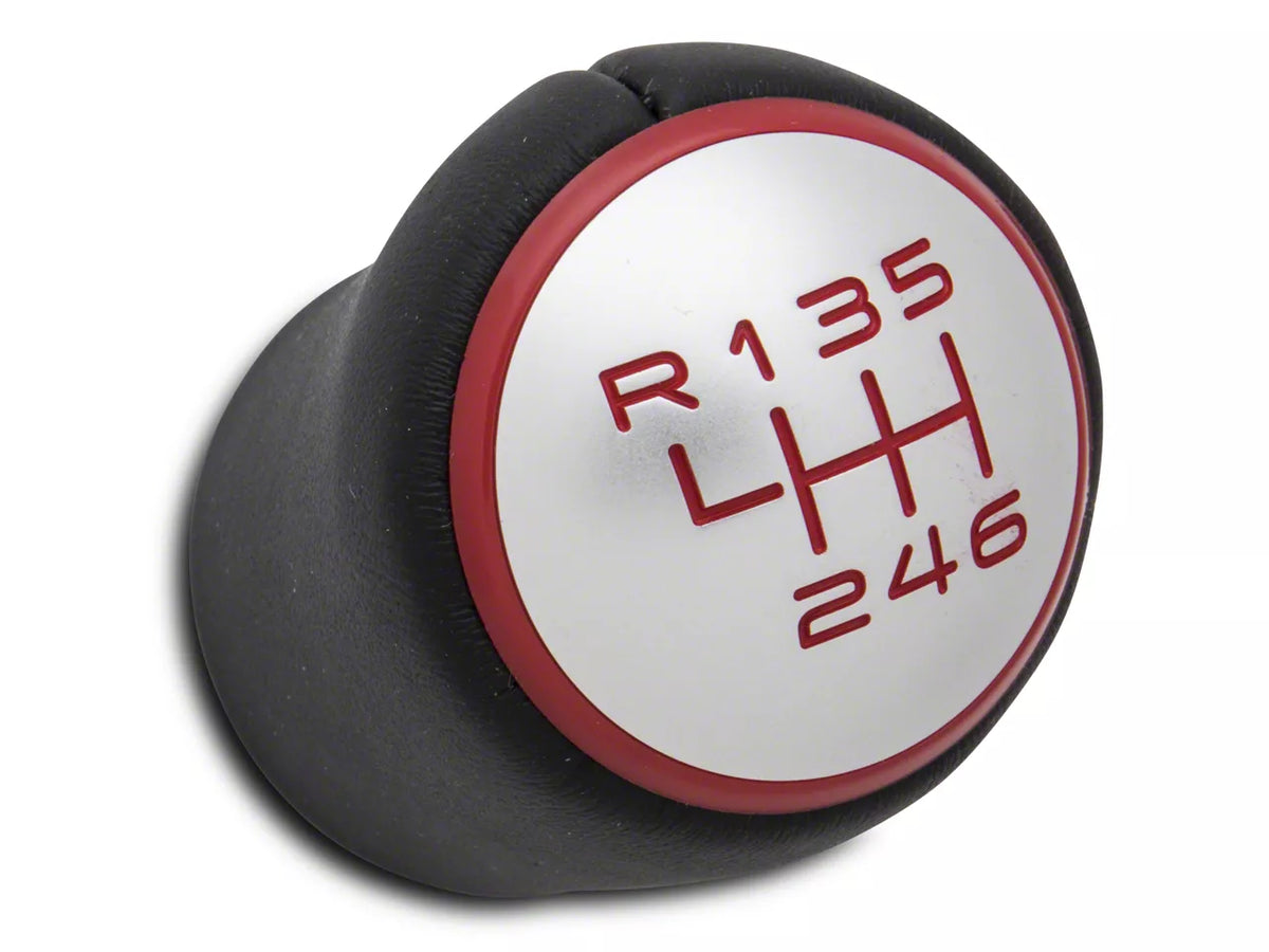 Speedform Modern Billet Gt350 Style Shift Knob; Direct Fit; Red (15-23 Mustang Gt, Ecoboost, V6)