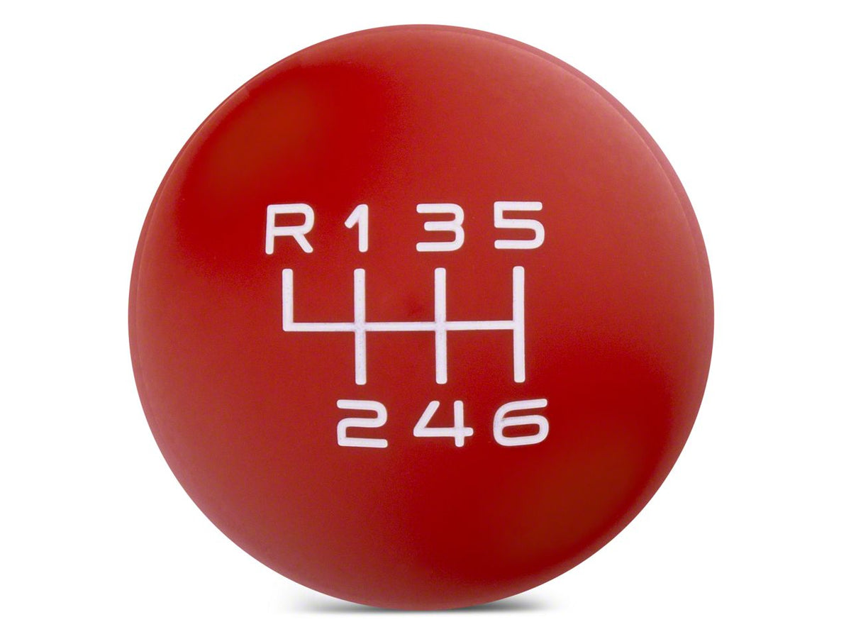 SpeedForm Modern Billet Retro Style 6-Speed Shift Knob; Red (15-23 Mustang GT, EcoBoost, V6)