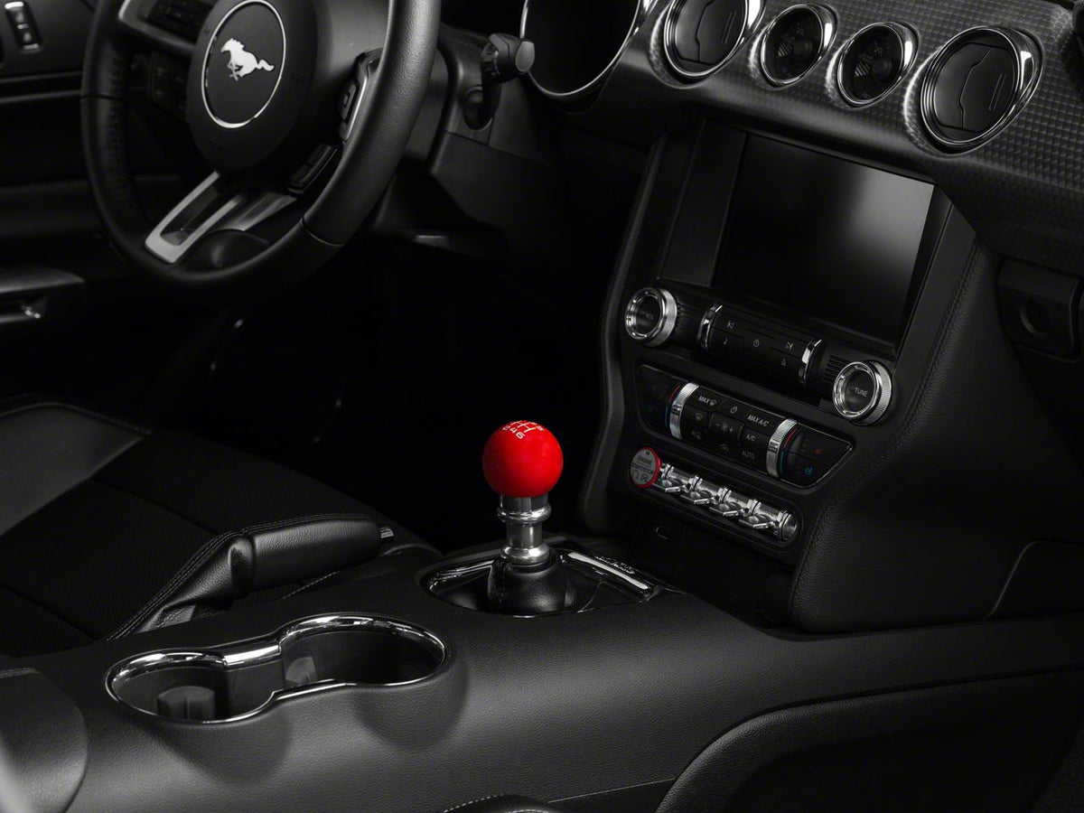 SpeedForm Modern Billet Retro Style 6-Speed Shift Knob; Red (15-23 Mustang GT, EcoBoost, V6)