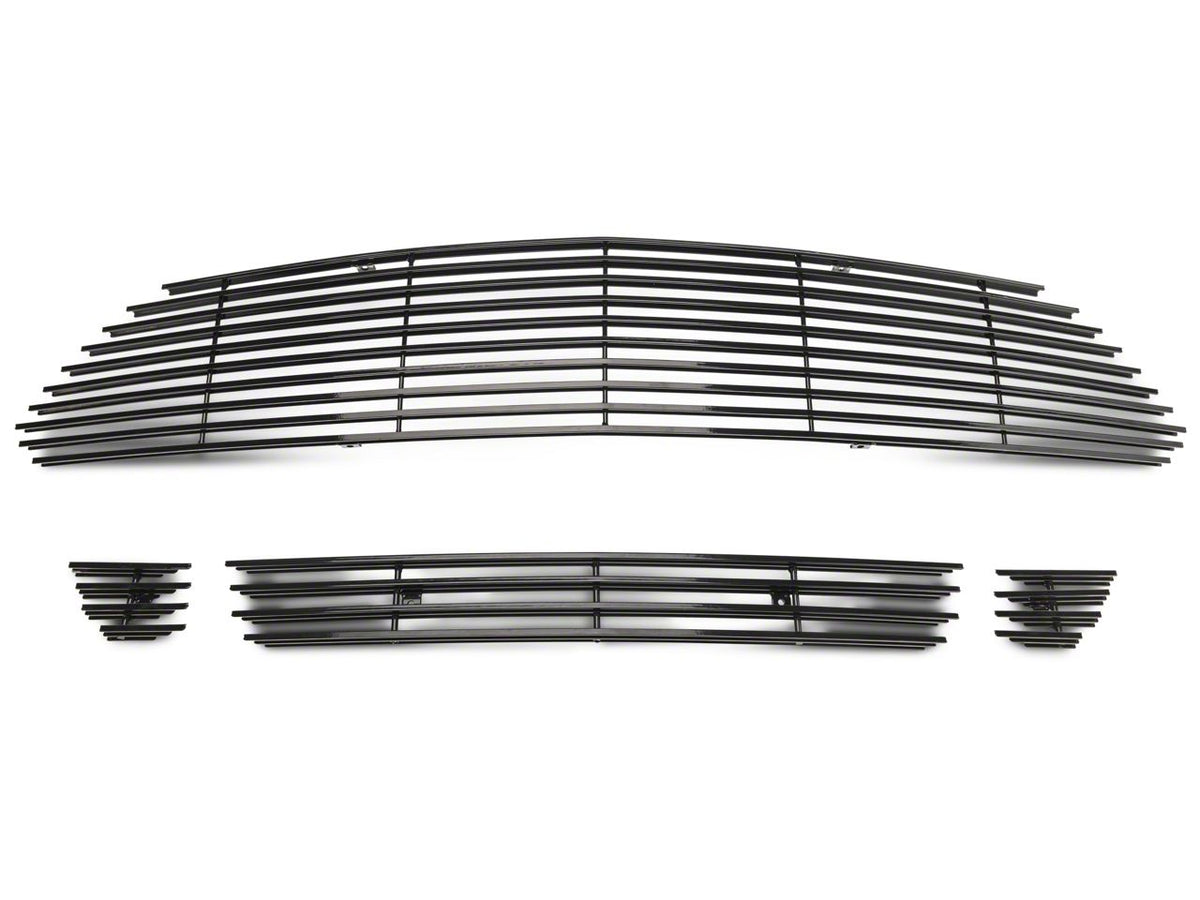SpeedForm Modern Billet Upper Replacement Grille; Black (15-17 Mustang GT, EcoBoost, V6)