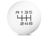 SpeedForm Modern Billet Retro Style 6-Speed Shift Knob; White (15-23 Mustang GT, EcoBoost, V6)