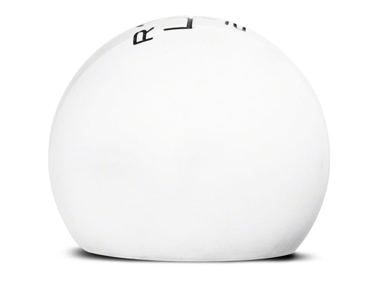 SpeedForm Modern Billet Retro Style 6-Speed Shift Knob; White (15-23 Mustang GT, EcoBoost, V6)