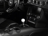 SpeedForm Modern Billet Retro Style 6-Speed Shift Knob; White (15-23 Mustang GT, EcoBoost, V6)