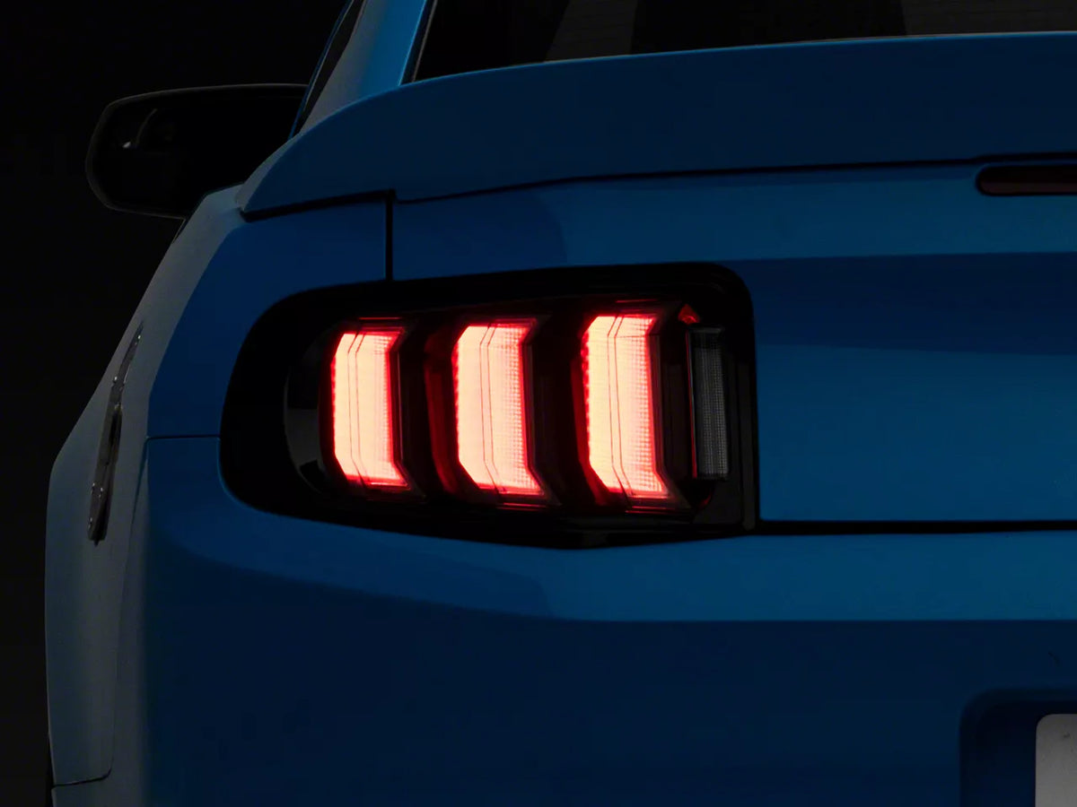 Raxiom Led Projector Headlights; Black Housing; Clear Lens (10-12 Mustang W/ Factory Halogen Headlights)
