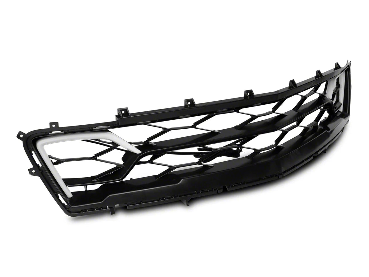 MP Concepts LT/RS Style Grille with LED Lighting; Black with White Accents (16-18 Camaro, Excluding SS & ZL1)