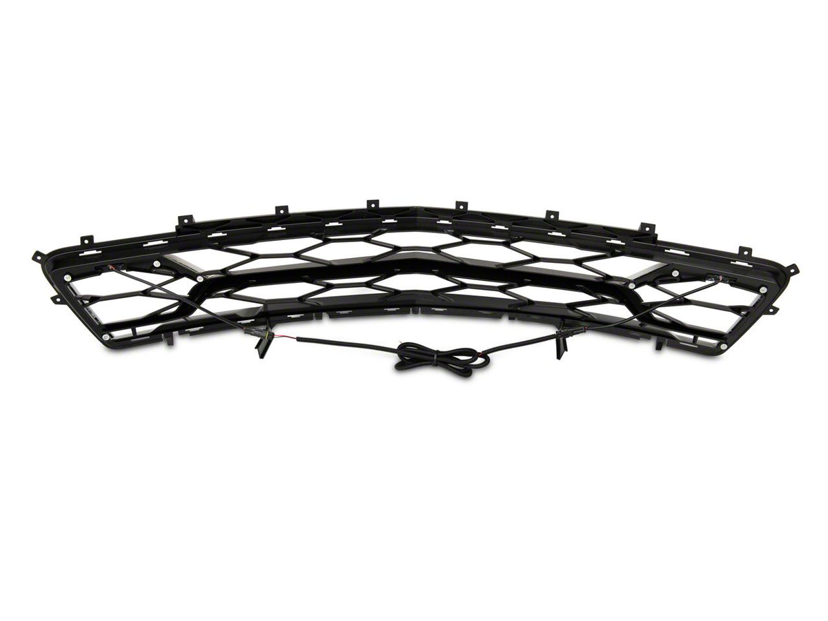 MP Concepts LT/RS Style Grille with LED Lighting; Black with White Accents (16-18 Camaro, Excluding SS & ZL1)