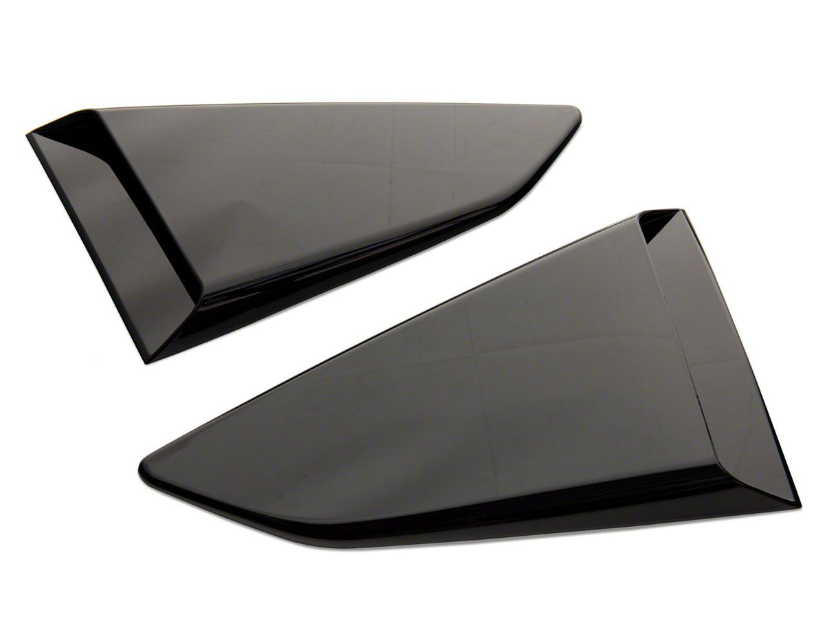 MP Concepts Quarter Window Scoops; Gloss Black (16-24 Camaro Coupe)