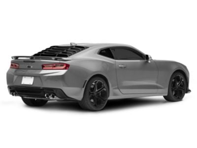 MP Concepts Rear Window Louvers; Matte Black (16-24 Camaro Coupe)