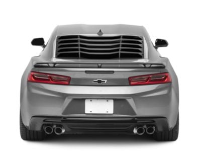 MP Concepts Rear Window Louvers; Matte Black (16-24 Camaro Coupe)