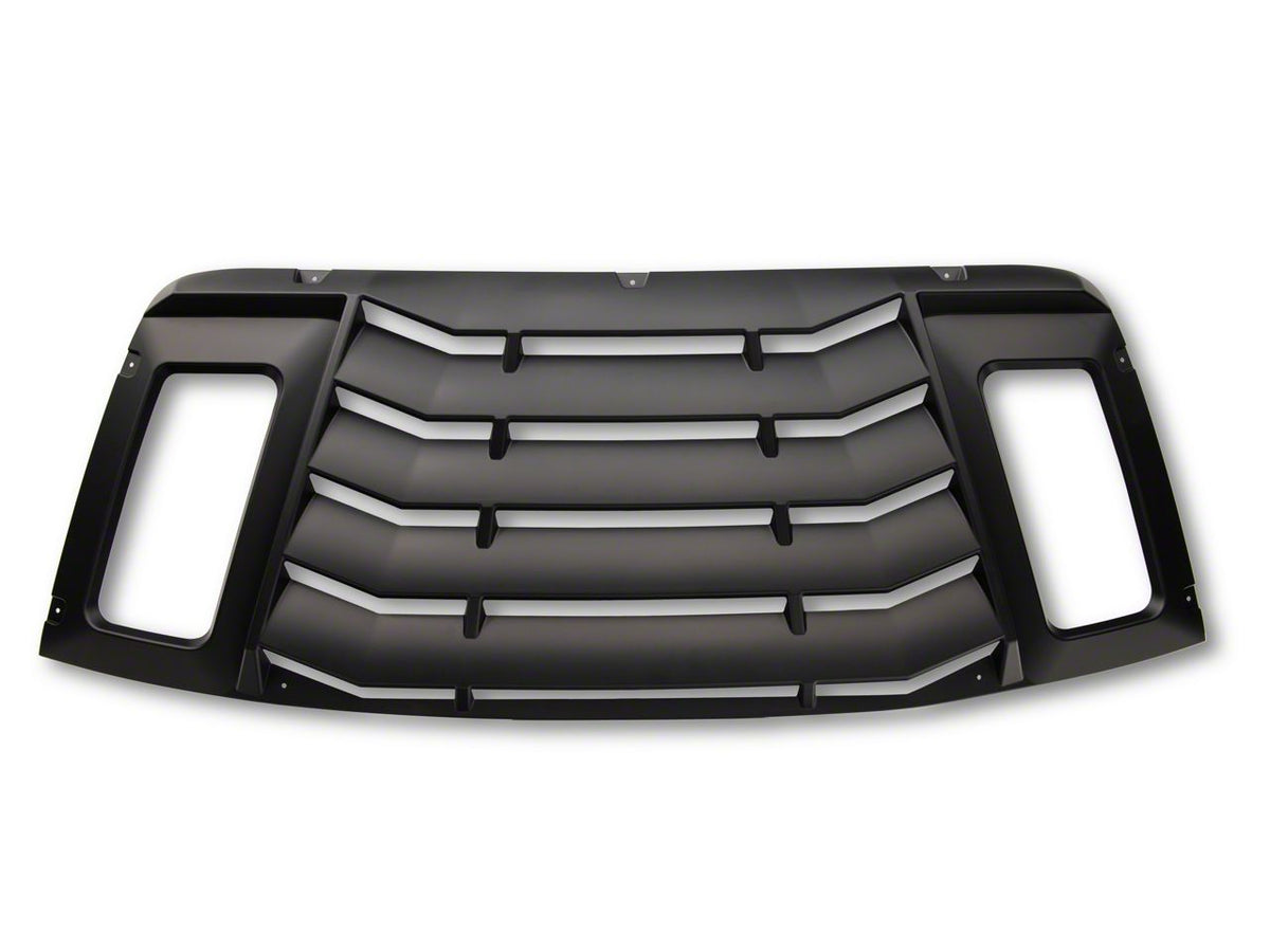 MP Concepts Rear Window Louvers; Matte Black (08-23 Challenger)
