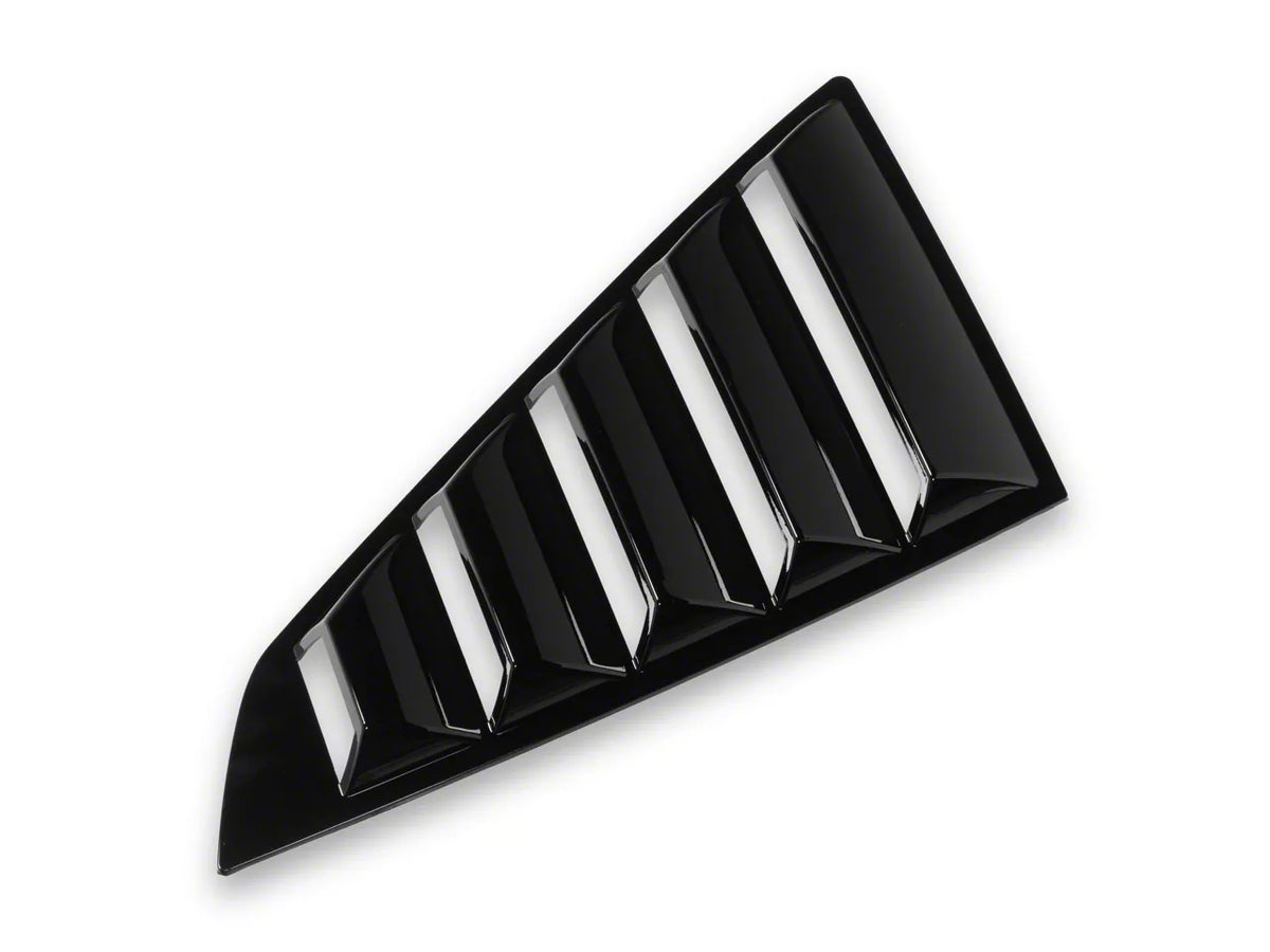 MP Concepts Quarter Window Louvers; Gloss Black (24-26 Mustang Fastback)