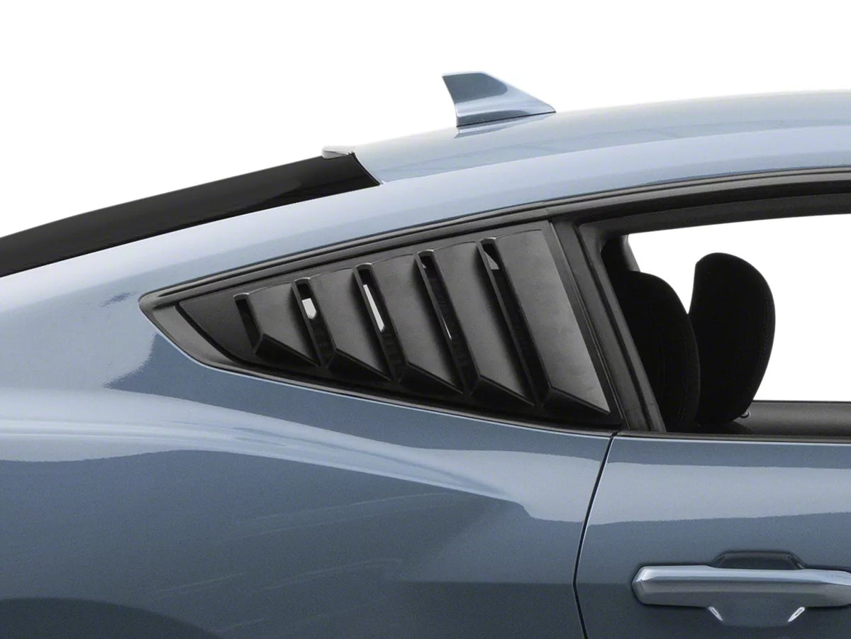 MP Concepts Quarter Window Louvers; Matte Black (24-26 Mustang Fastback)