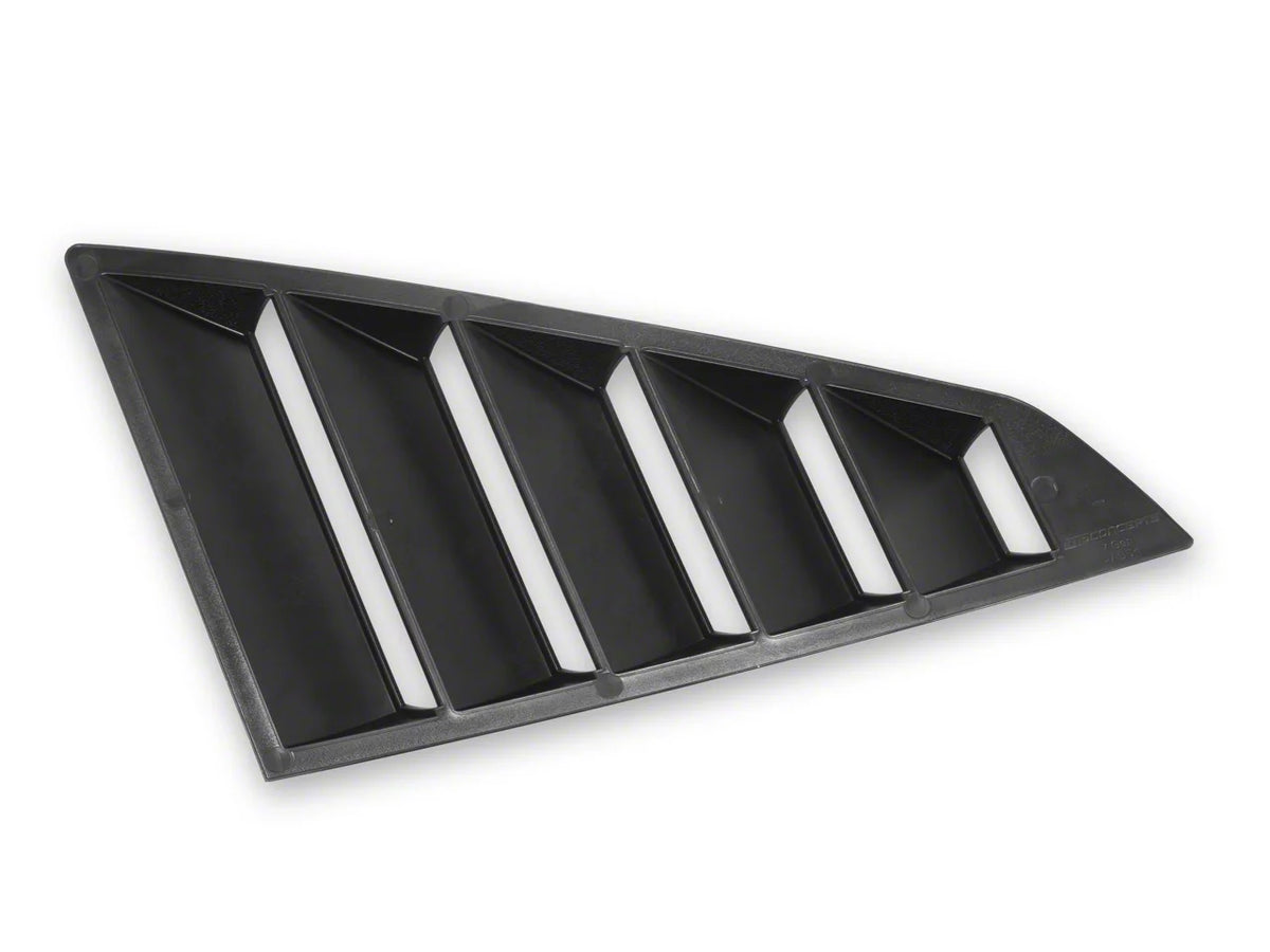 MP Concepts Quarter Window Louvers; Matte Black (24-26 Mustang Fastback)