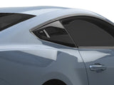 MP Concepts Quarter Window Scoops; Gloss Black (24-26 Mustang Fastback)