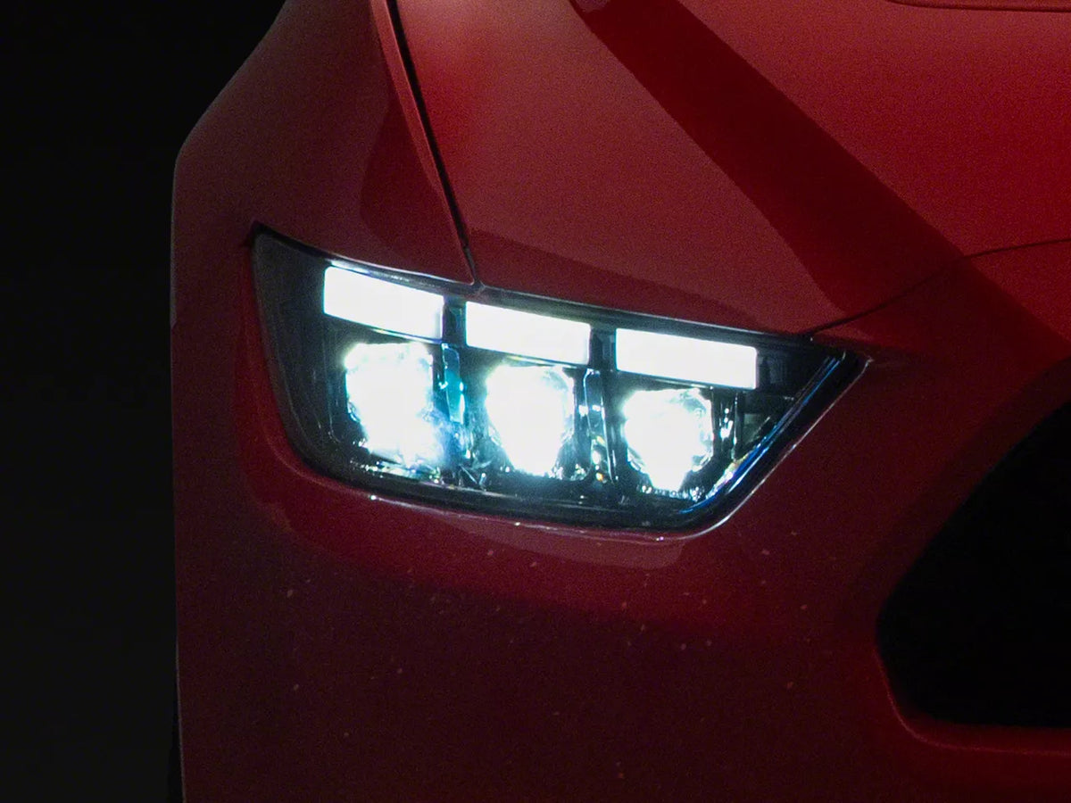 Mp Concepts S650 Style Led Headlights; Black Housing; Clear Lens (15-17 Mustang; 18-20 Mustang Gt350, Gt500)
