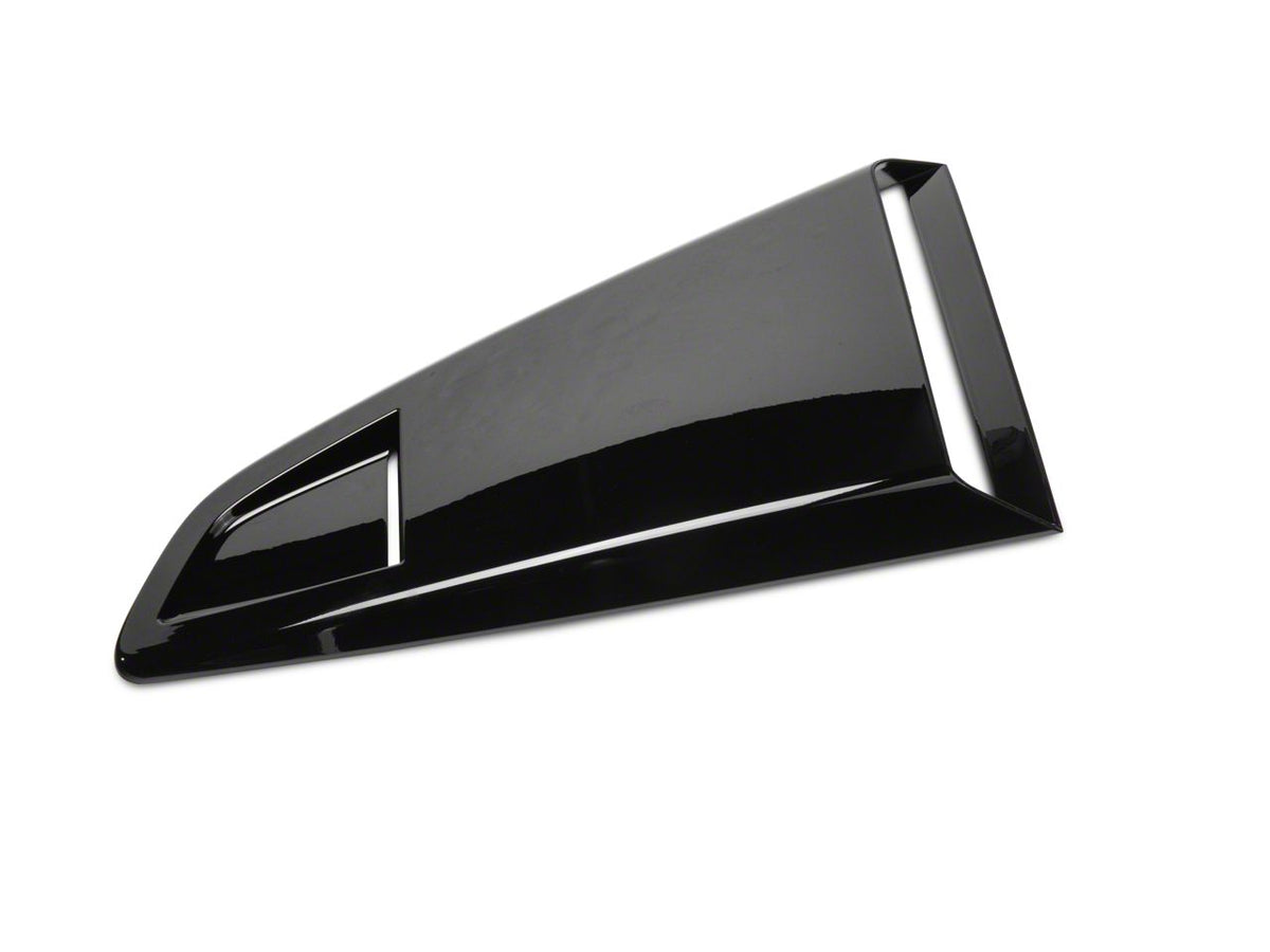 MP Concepts Quarter Window Scoops; Gloss Black (15-23 Mustang Fastback)