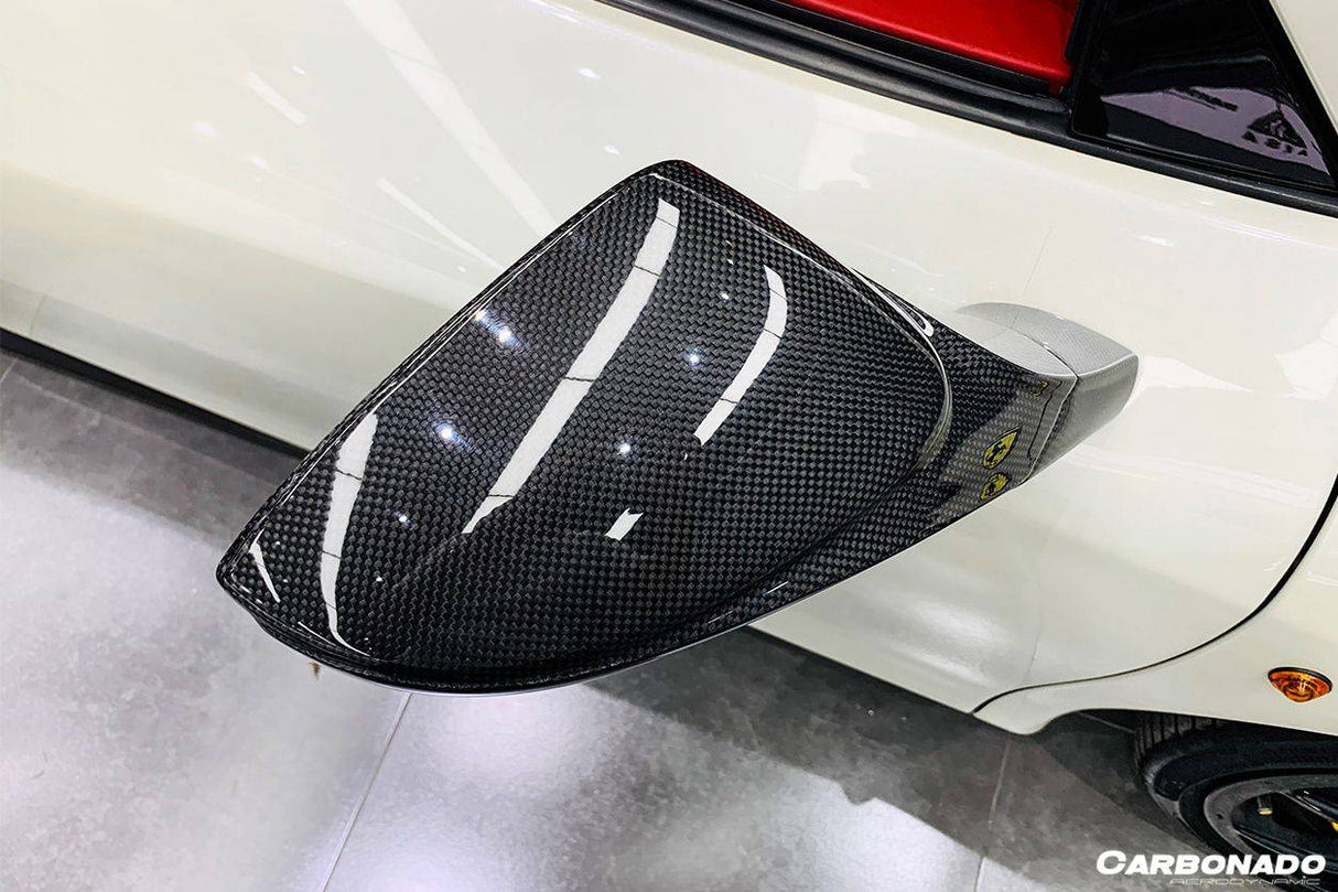 2010-2015 Ferrari Carbon Fiber Mirror Replacement Carbonado (OE) Fits: 458 Italia and Spider, 458 Specialer