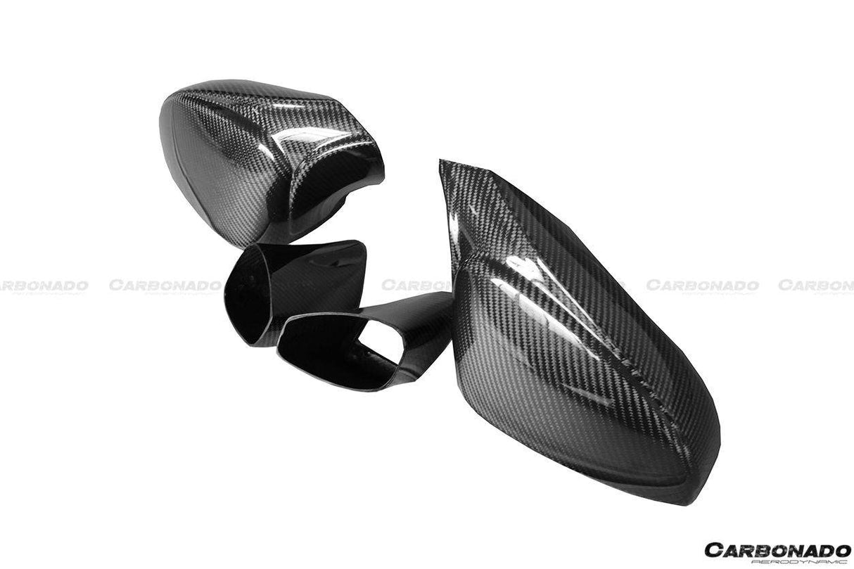 2010-2015 Ferrari Carbon Fiber Mirror Replacement Carbonado (OE) Fits: 458 Italia and Spider, 458 Specialer
